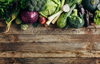 Fresh organic raw vegetables