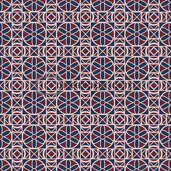 Geometric seamless color pattern