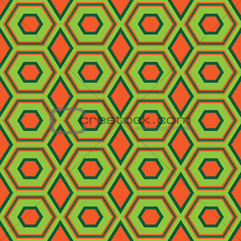 Seamless pattern with hexagonal shapes