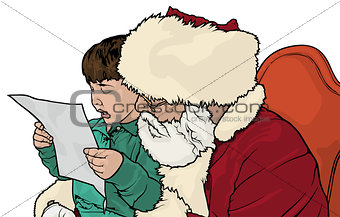Santa Claus and Little Boy