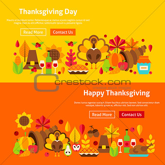 Thanksgiving Day Website Banners