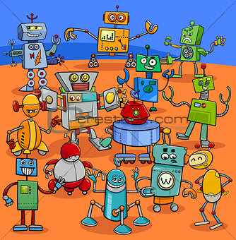 cartoon robot characters big pack