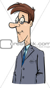 young businessman caricature drawing
