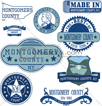 generic stamps and signs of Montgomery county, NY