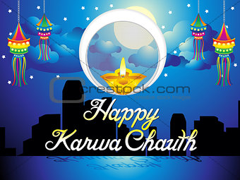 abstract artistic karwa chauth background