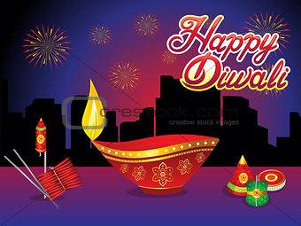 abstract creative diwali night background