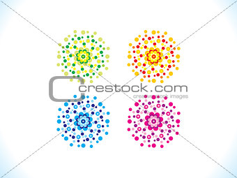 abstract creative multiple colorful flowers
