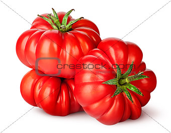 Three tomatoes next to each other