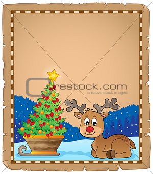 Christmas deer topic parchment 3