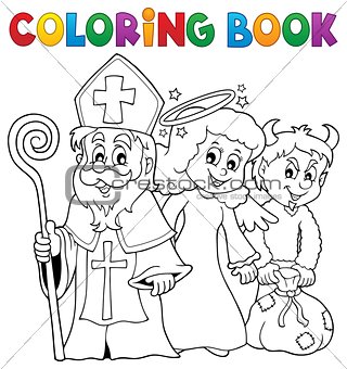 Coloring book Saint Nicholas Day theme 1