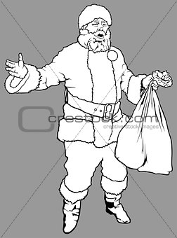 Santa Claus Holding Sack