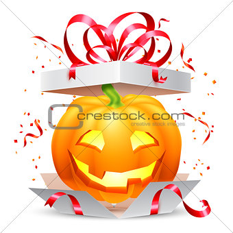 Halloween Pumpkin in Gift Box