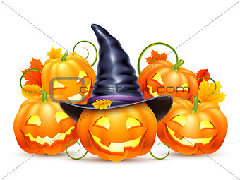 Smiling Halloween Pumpkins