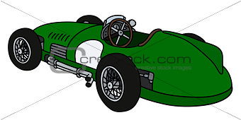Classic green racing car