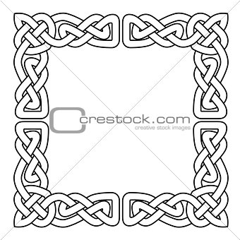 Celtic national seamless ornament interlaced tape