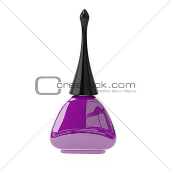 3D Illustration Purple Nail Polish