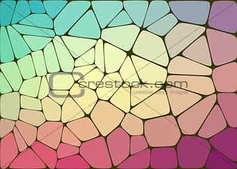 Abstract composition with voronoi geometric shapes