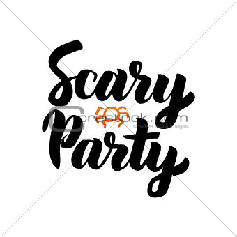 Scary Party isolated Lettering