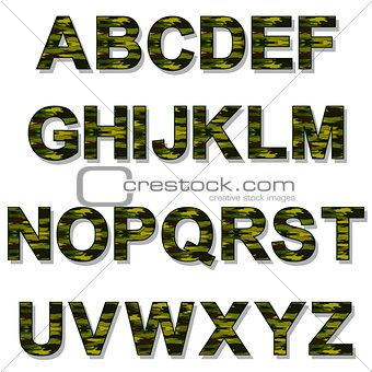 Alphabet Military Camouflage