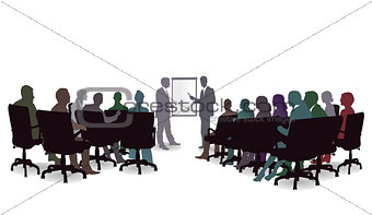 Business Seminar, Meeting Discussion, Illustration