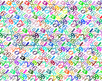 pattern of different colors numbers