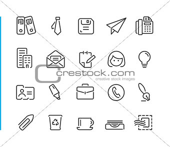 Office and Business Icon Set // Blue Line Series