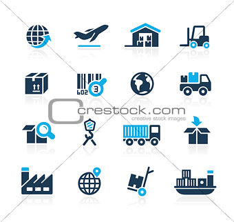 Industry and Logistics Icons // Azure Series