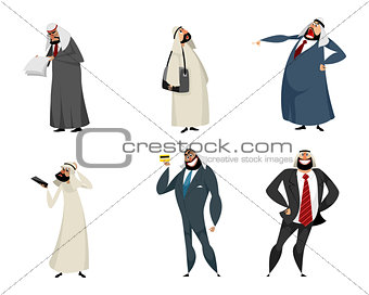 Six arab businessmen
