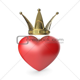 Crown heart. 3D