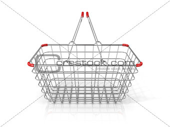 Steel wire shopping basket