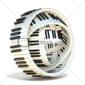 Abstract piano keys 3D
