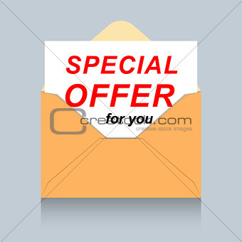Envelope with personal special offer