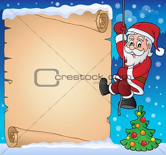 Climbing Santa Claus theme parchment 2