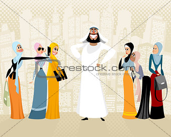 Arab man and women 