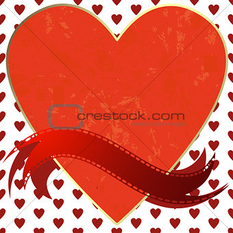 Image of heart on a hearts background 