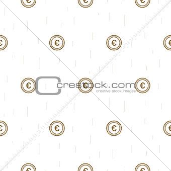 Euro currency symbol abstract seamless pattern.