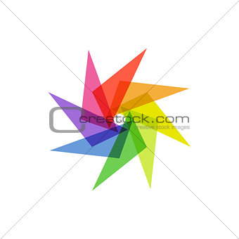 Abstract star logo icon design template element