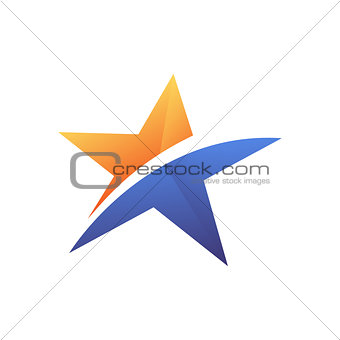 Abstract star logo icon design template element