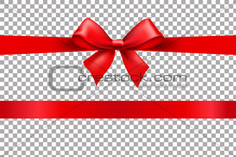 Red Bow Isolated Background