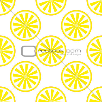 Lemon fruit pattern yellow and white