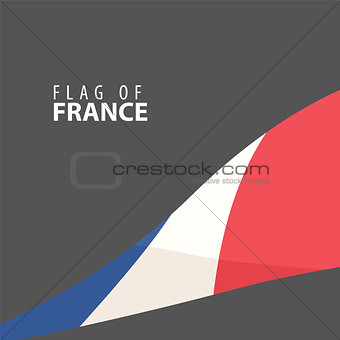 Flag of France against dark background