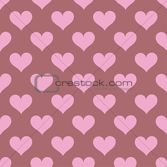 Pink hearts seamless background pattern