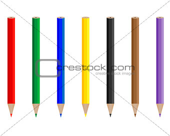 pencils of different colors