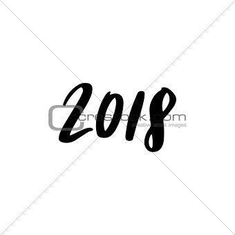 New 2018 Year Lettering
