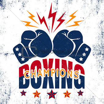 Sport logo for boxing