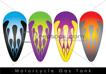 Motorcycle Gas Tank design. Vector.