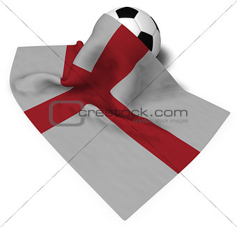 soccer ball and flag of england - 3d rendering
