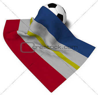 soccer ball and flag of mecklenburg-vorpommern - 3d rendering
