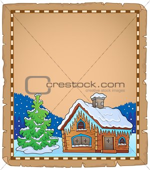 Winter cottage theme parchment 2