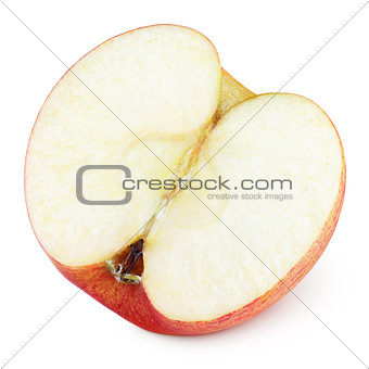 Half of red apple fruit